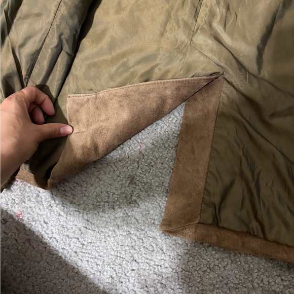 Women's Brown Suede Single-Button Trench Coat - Picture 5 of 12